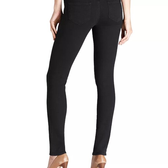 🔥 Paige | Black Cotton Stretch Skyline Skinny Jeans 26 - Picture 2 of 7